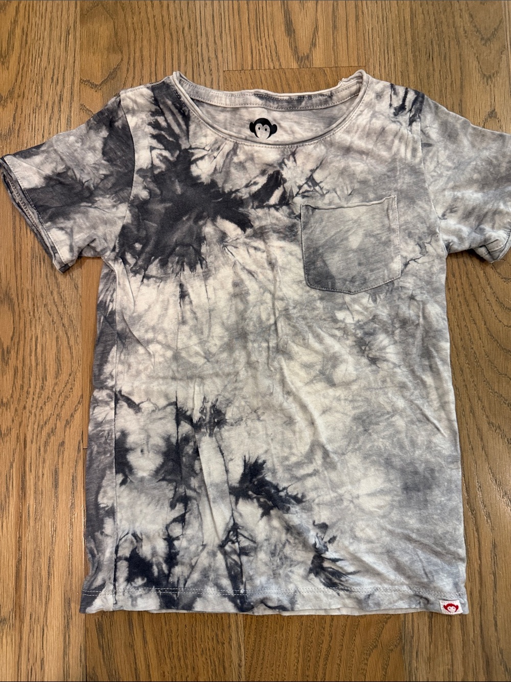 Appaman Gray & Black Tie-Dye Pocket Tee